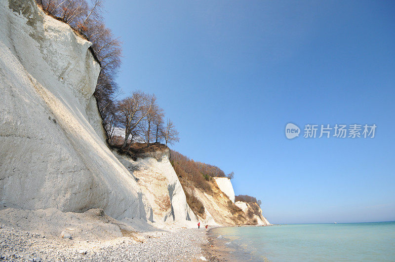 波罗的海海岸线白垩岩Insel Rügen(德国)